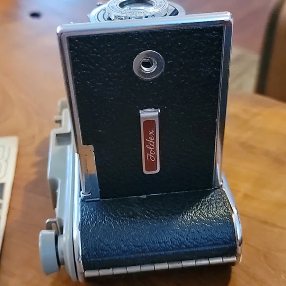 Foldex Vintage Land Camera, manual, and case